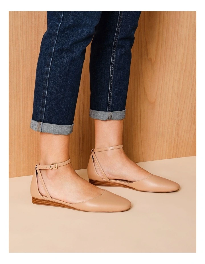 Kelise Flat Shoes in Latte image 2