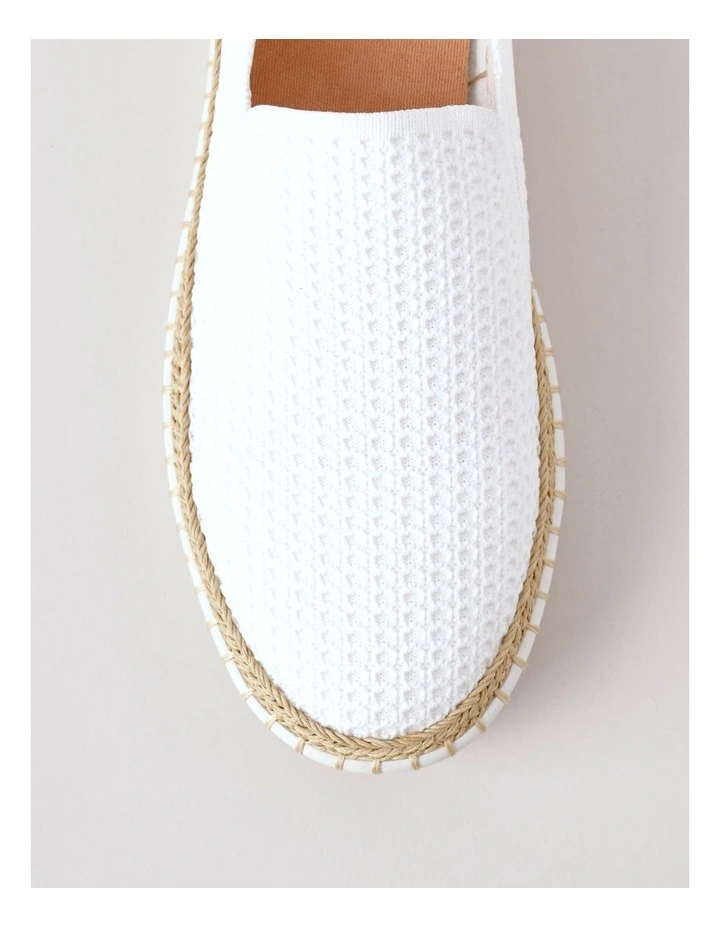 Queena Flat Shoe in White image 6