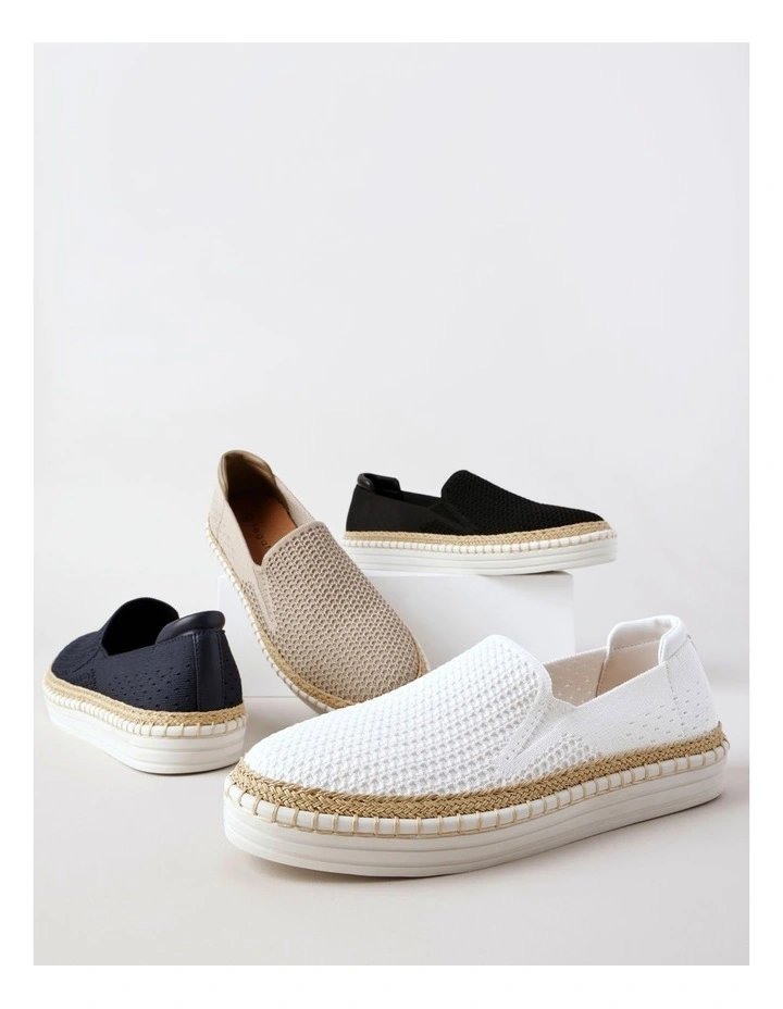 Queena Flat Shoe in White image 7