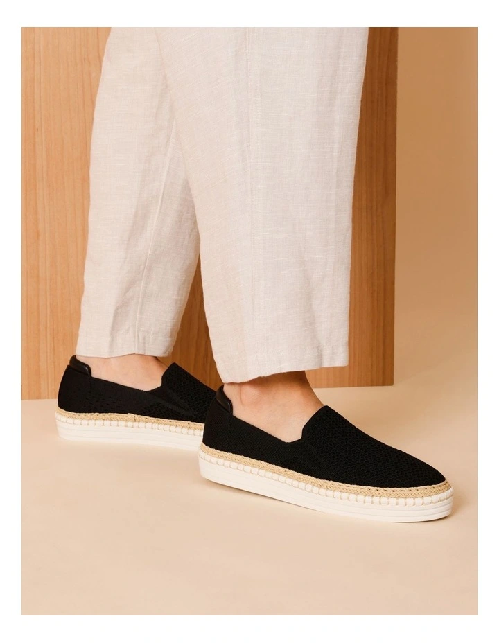 Queena Flat Shoe in Black image 2