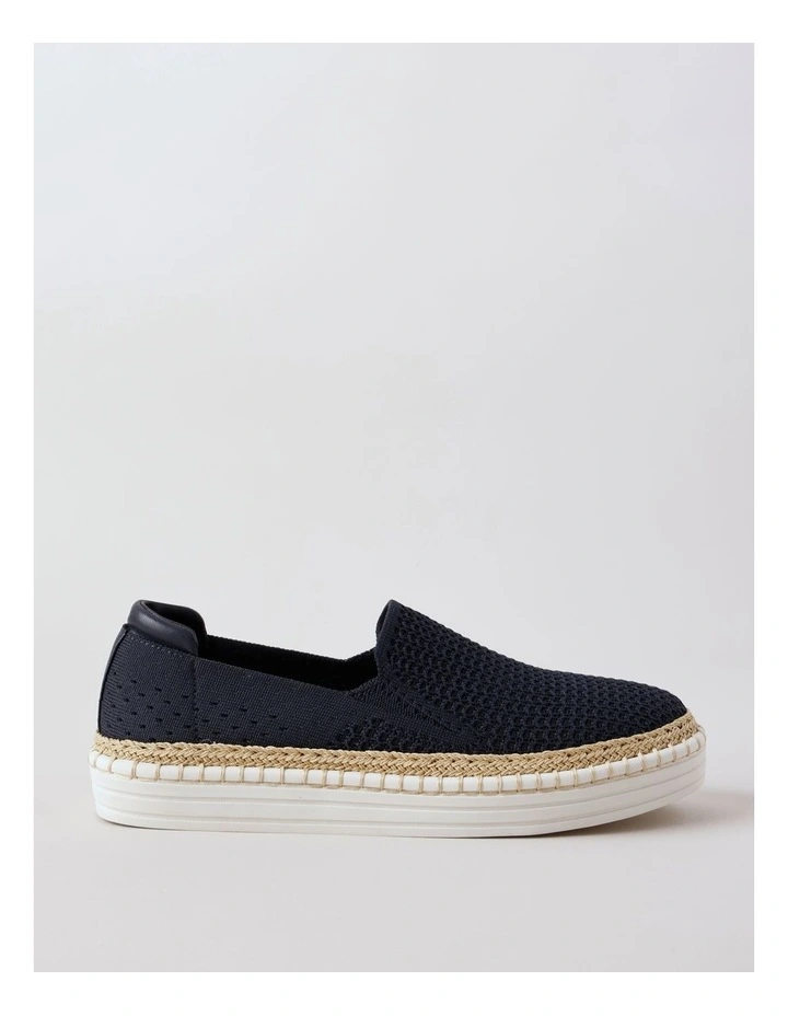 Queena Flat Shoe in Navy image 1