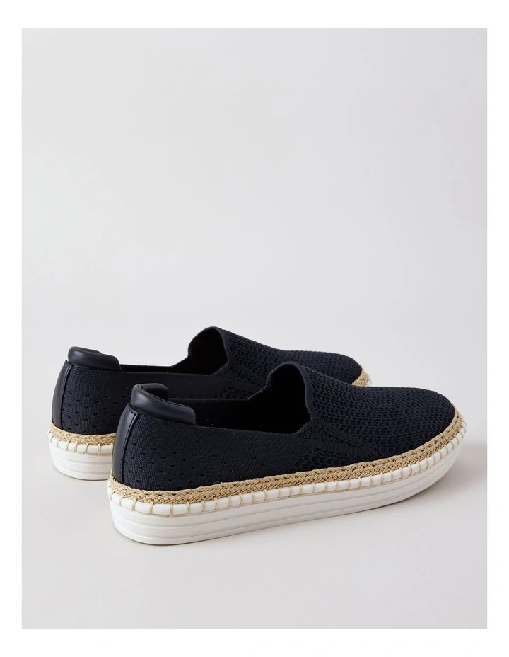 Queena Flat Shoe in Navy image 4
