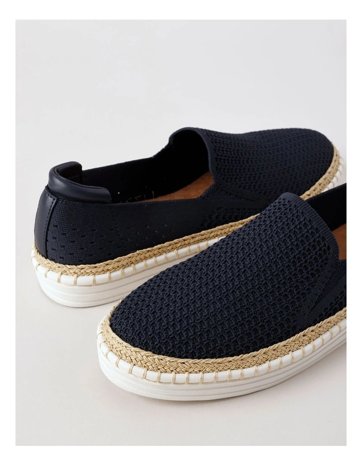 Queena Flat Shoe in Navy image 5