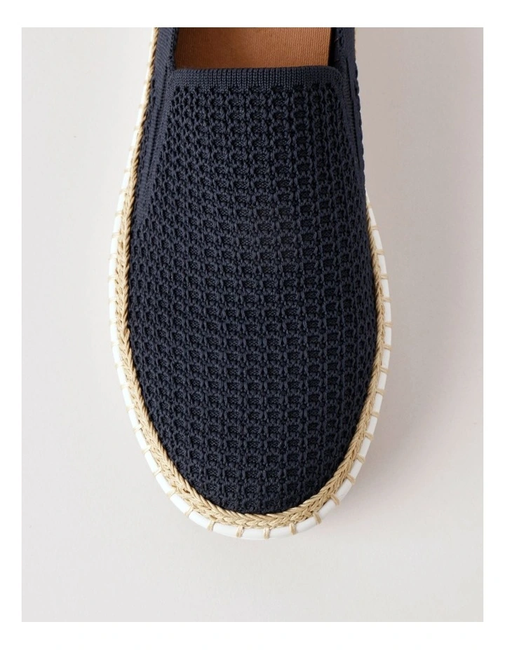 Queena Flat Shoe in Navy image 6