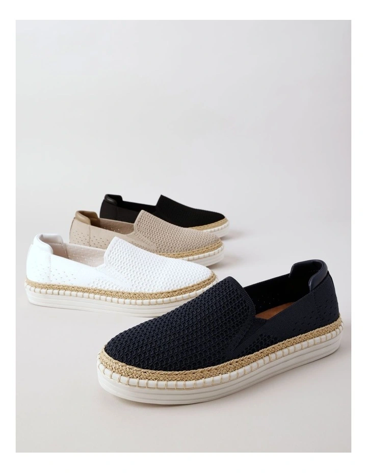 Queena Flat Shoe in Navy image 7