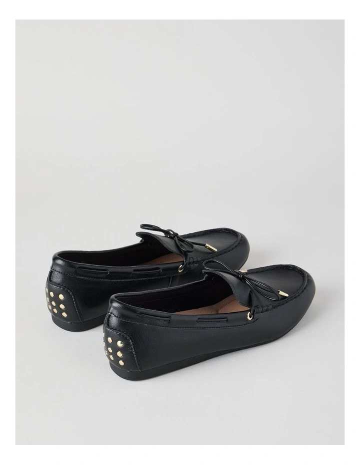 Suzie Flat Shoes in Black Leather image 5