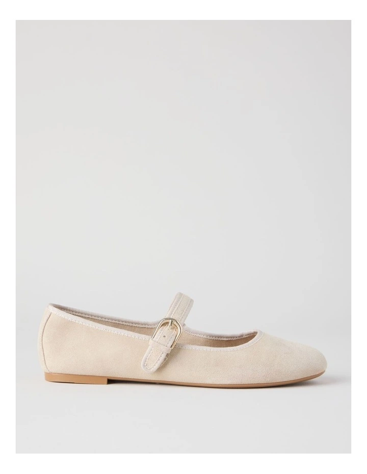 Trudy Flat Shoes in Sand Suede image 1