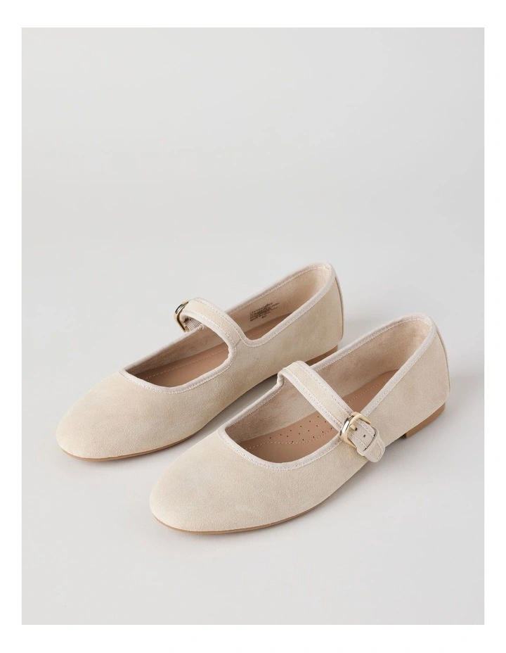 Trudy Flat Shoes in Sand Suede image 3