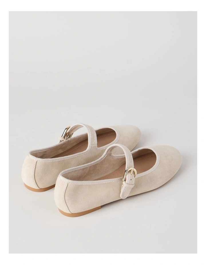 Trudy Flat Shoes in Sand Suede image 3