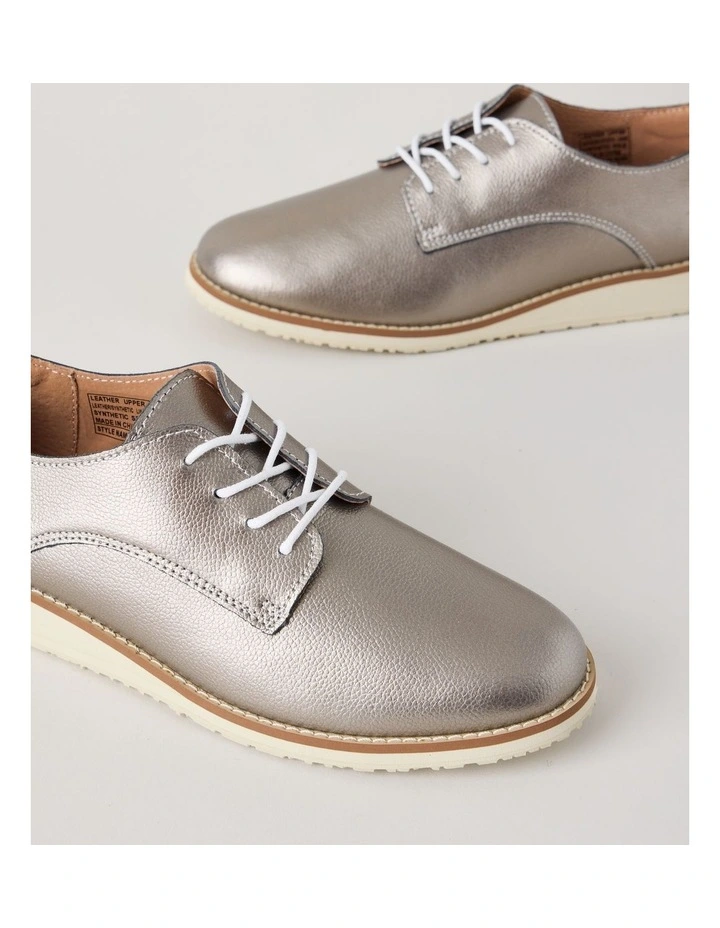 Rome Flat Shoes in Pewter image 3