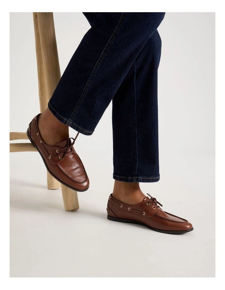 Benson Flat Shoes in Dark Brown image 2