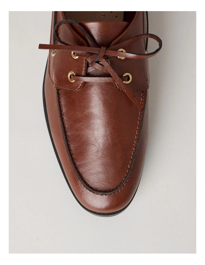 Benson Flat Shoes in Dark Brown image 6