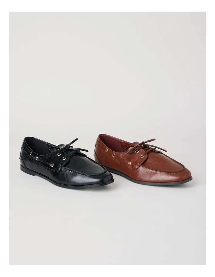 Benson Flat Shoes in Dark Brown image 7