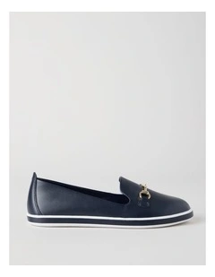 Lorne Flat Shoes in Navy