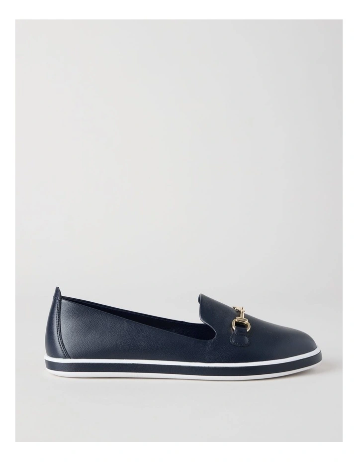 Lorne Flat Shoes in Navy image 1