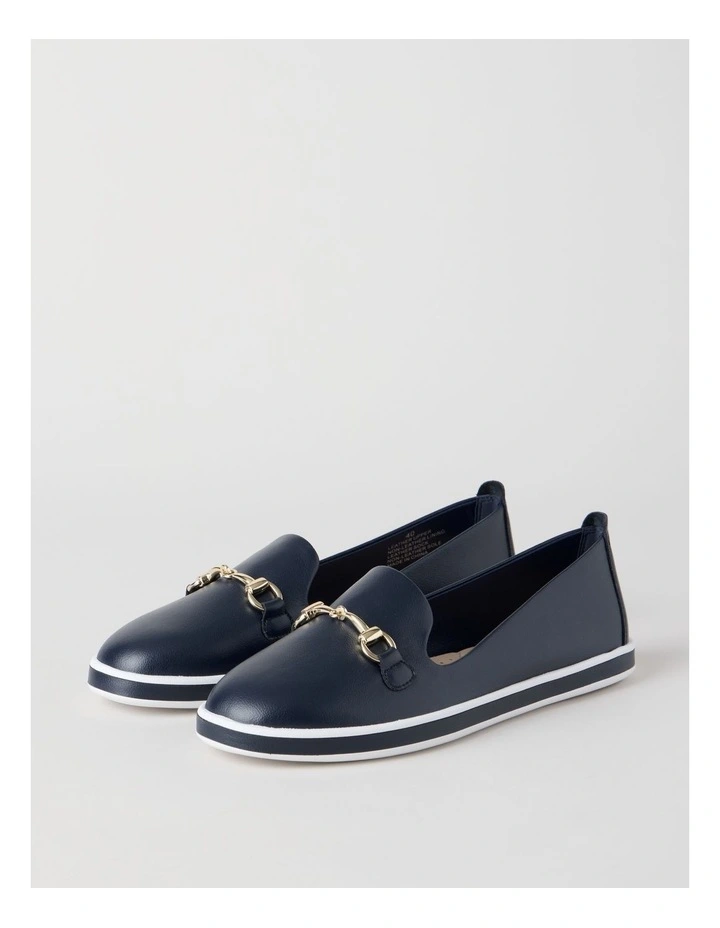 Lorne Flat Shoes in Navy image 4
