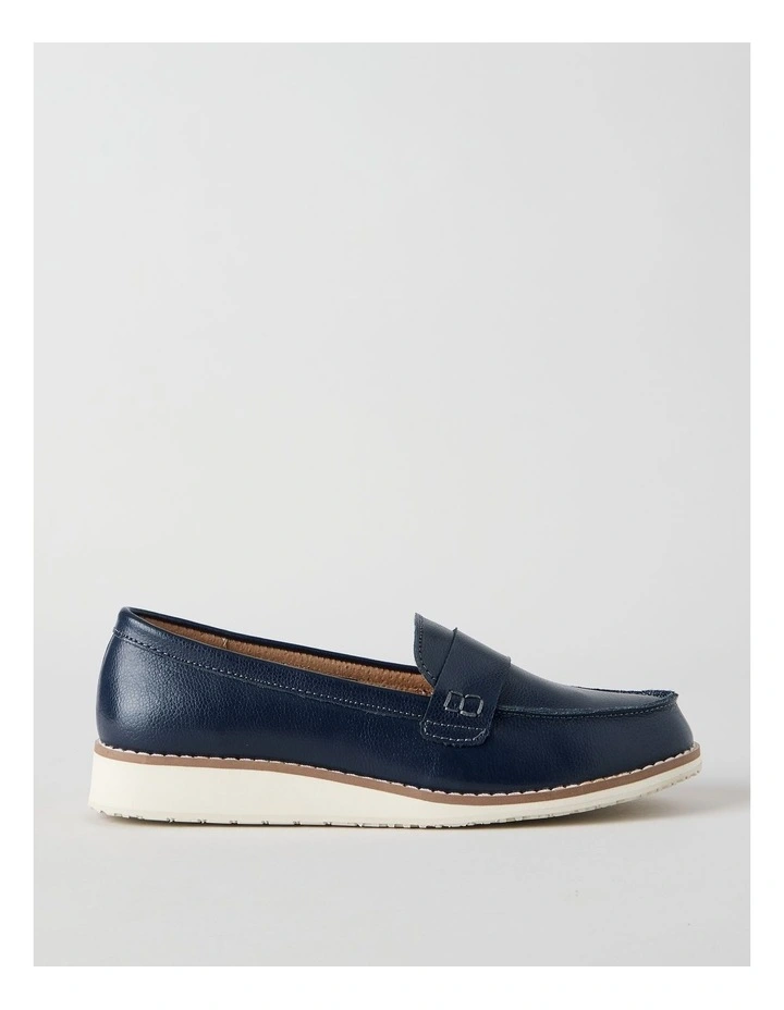 Quebec Flat Shoes in Navy image 1