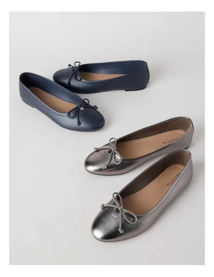 Cindy Flat Shoes in Pewter image 7