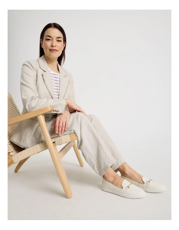 Lorne Flat Shoes in Off White image 2