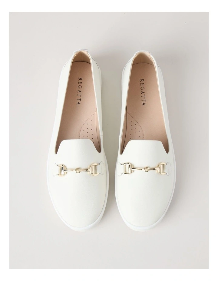 Lorne Flat Shoes in Off White image 3