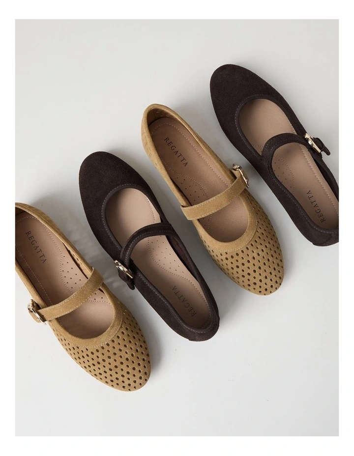 Dorothy Flat Shoes in Taupe image 7