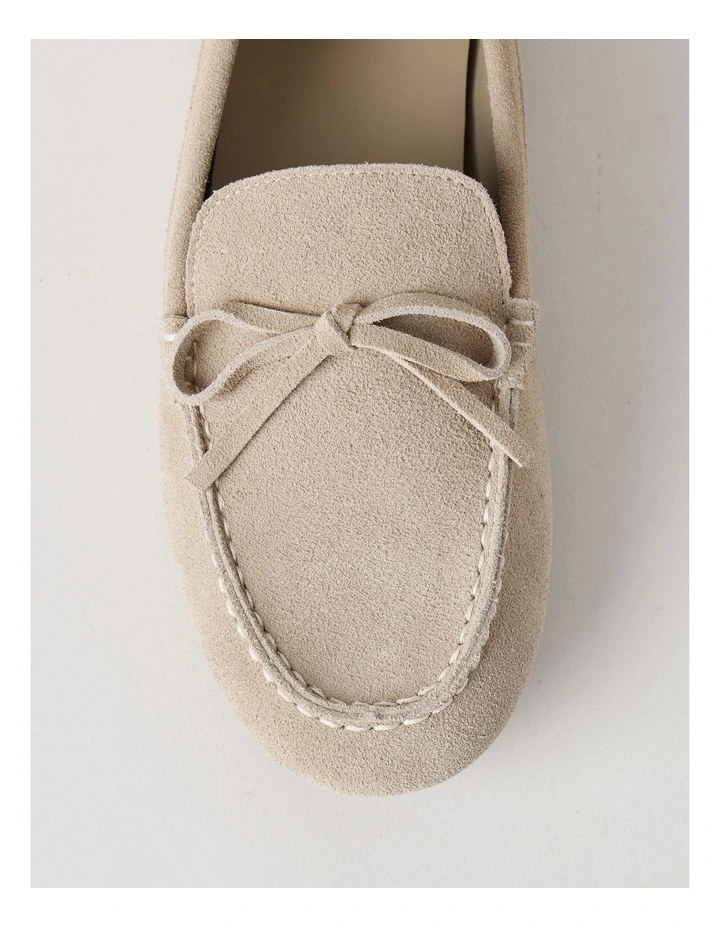 Avery Flat Shoes in Taupe Suede image 3