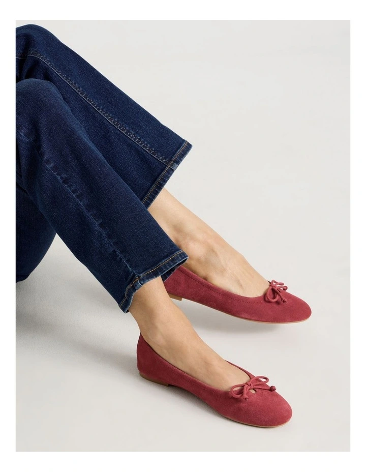 Cindy Flat Shoes in Red image 4