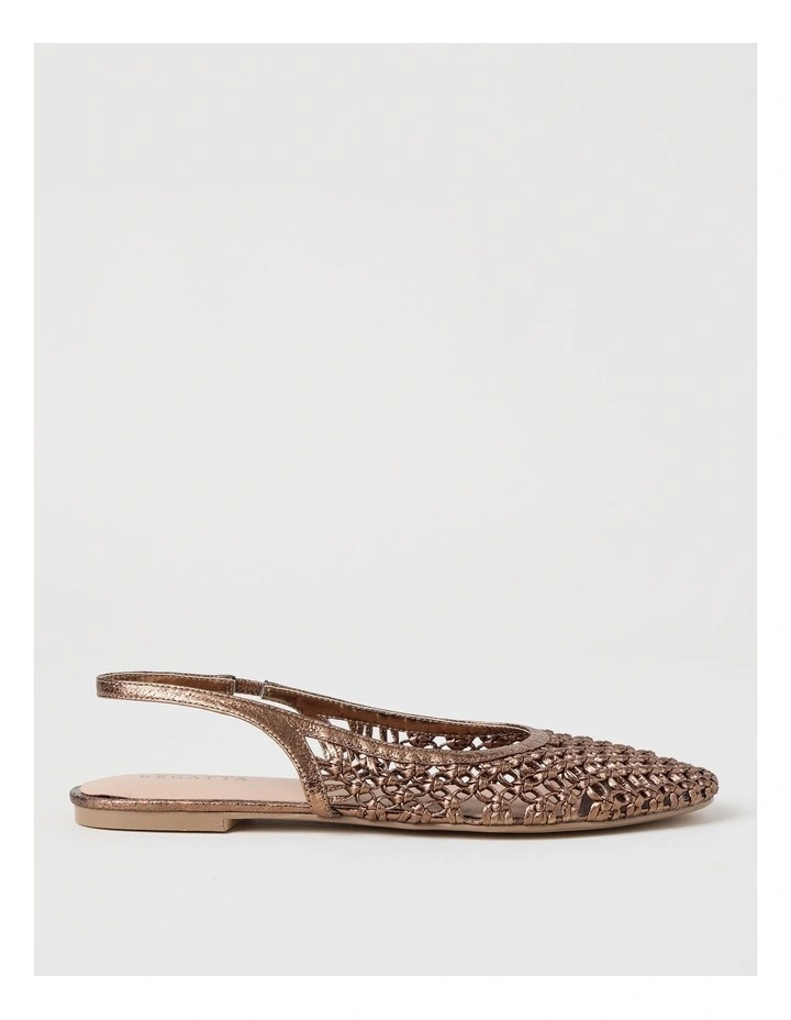 Noosa Flat Shoes in Choc Metallic image 1