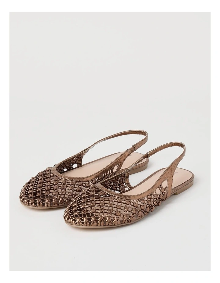 Noosa Flat Shoes in Choc Metallic image 3