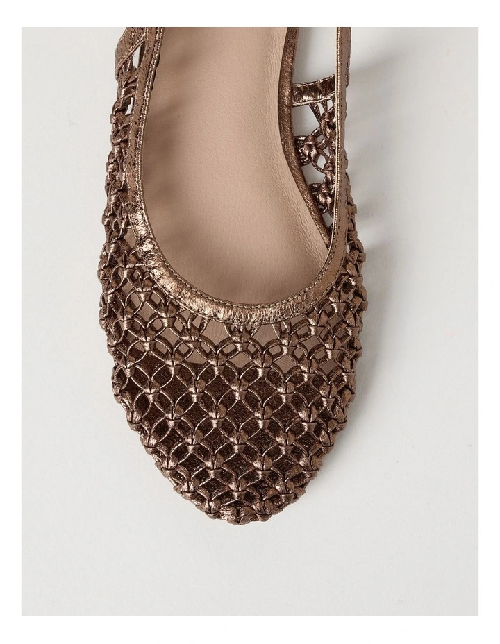 Noosa Flat Shoes in Choc Metallic image 4
