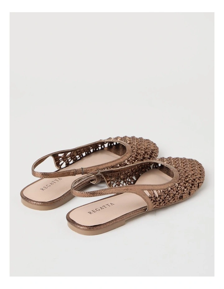 Noosa Flat Shoes in Choc Metallic image 6