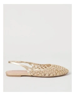 Noosa Flat Shoes in Gold