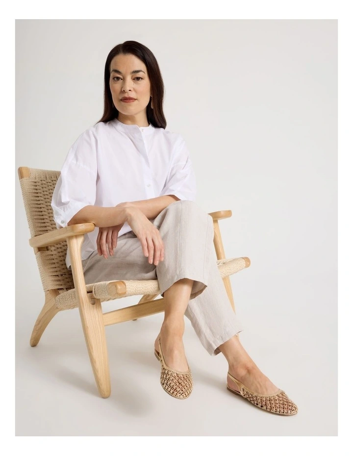 Noosa Flat Shoes in Gold image 2