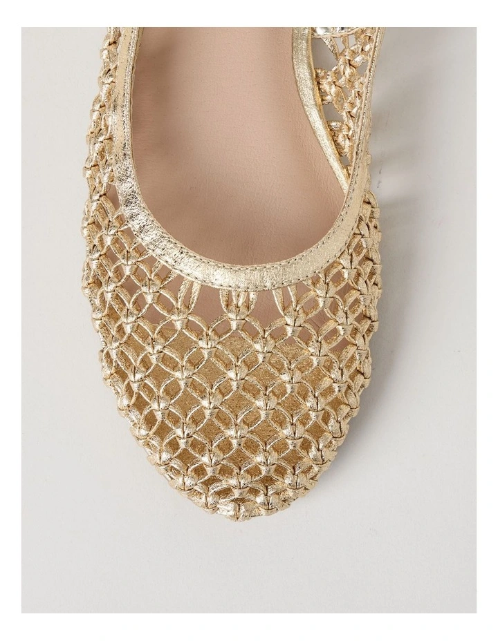 Noosa Flat Shoes in Gold image 4