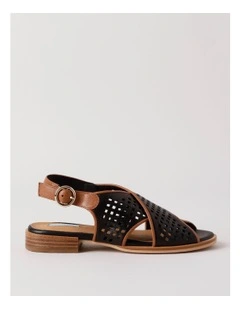 Connie Sandal in Black/Tan