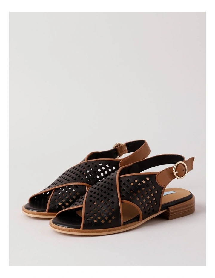 Connie Sandal in Black/Tan image 2