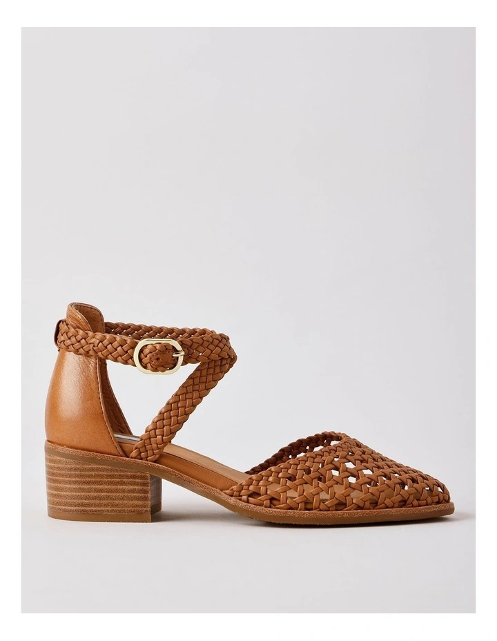 Angora Heeled Shoes in Tan image 1