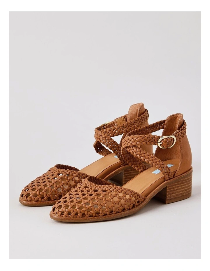 Angora Heeled Shoes in Tan image 2