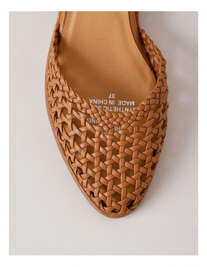 Angora Heeled Shoes in Tan image 4