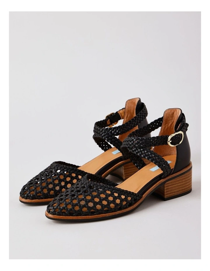 Angora Heeled Shoes in Black image 1