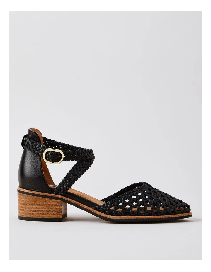 Angora Heeled Shoes in Black image 3