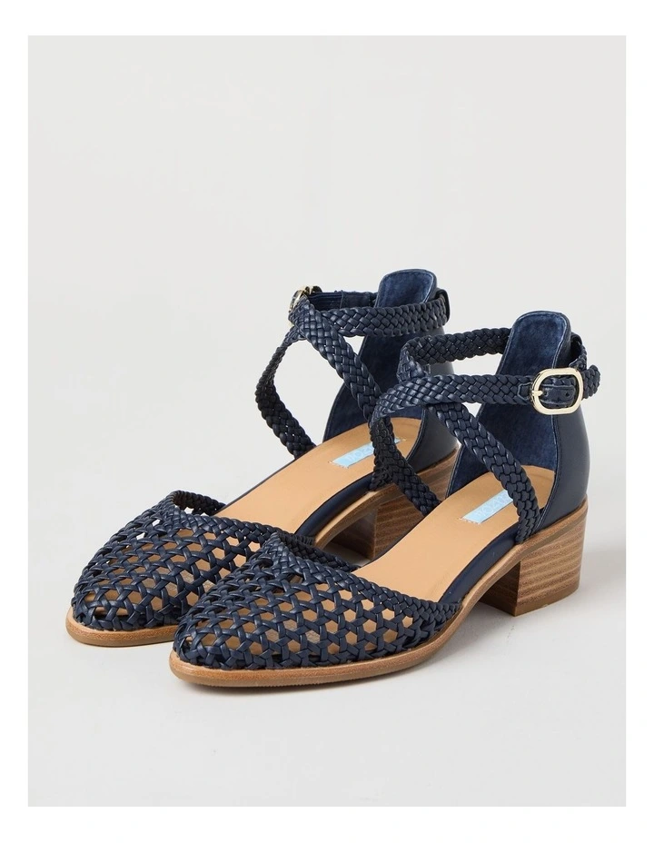 Angora Heeled Shoes in Navy image 2