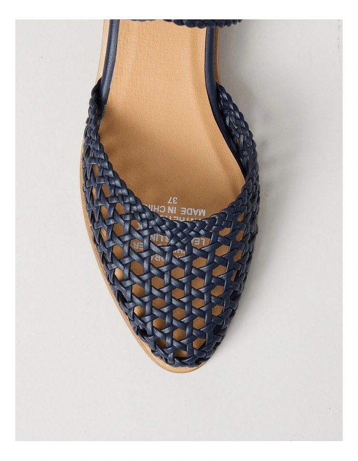 Angora Heeled Shoes in Navy image 3