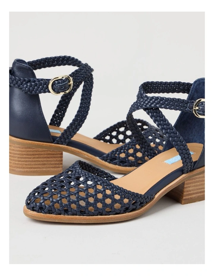 Angora Heeled Shoes in Navy image 4