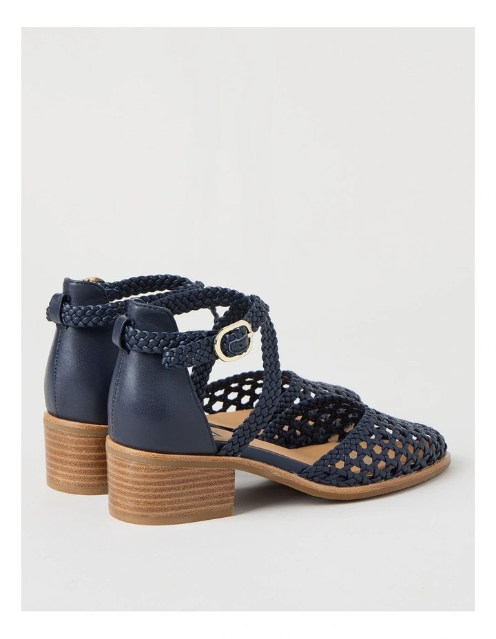 Angora Heeled Shoes in Navy image 5