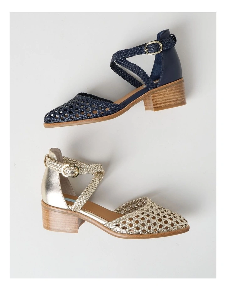 Angora Heeled Shoes in Navy image 6