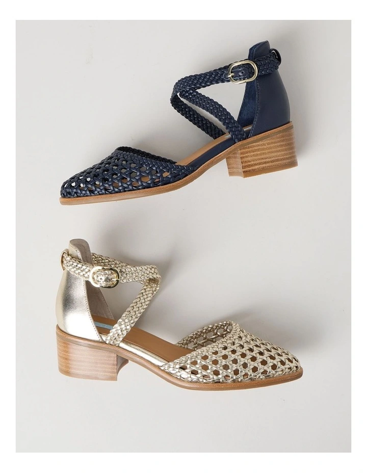 Angora Heeled Shoes in Gold image 6