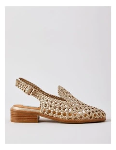 Aria Flat Shoes in Gold