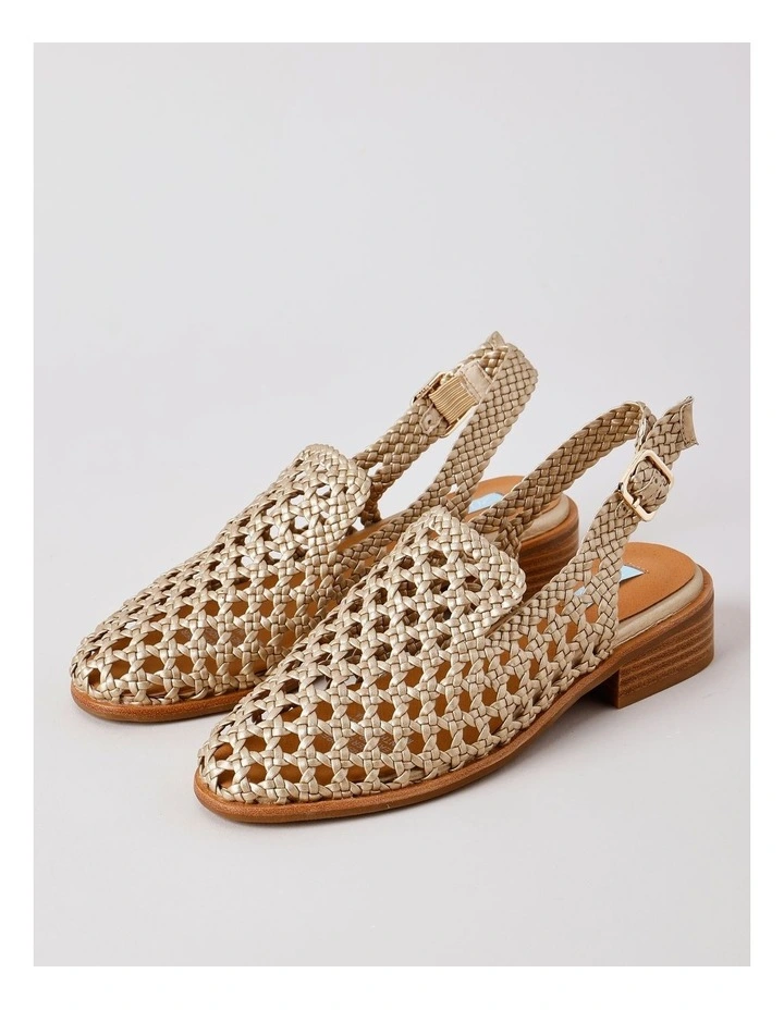 Aria Flat Shoes in Gold image 3