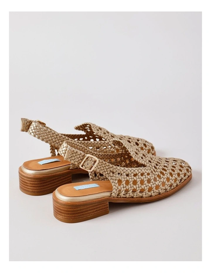 Aria Flat Shoes in Gold image 4